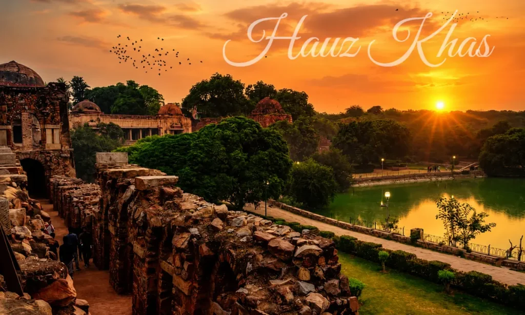 Morning View of Hauz Khas Village, South Delhi.