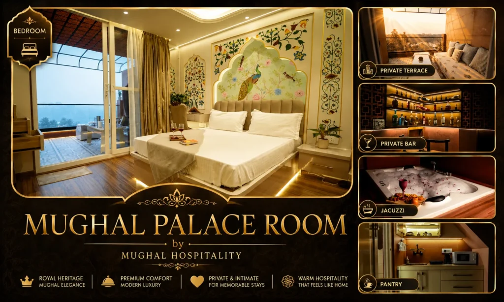 Best Bed and Breakfast in Hauz Khas Village 1 Mughal Palace Jacuzzi room in hauz khas village south delhi
