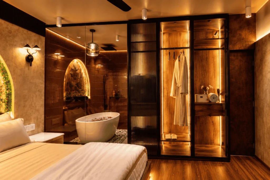 Romantic Hotels in Delhi: Best Romantic Stays for Couples 4 Luxury room with bathtub in delhi
